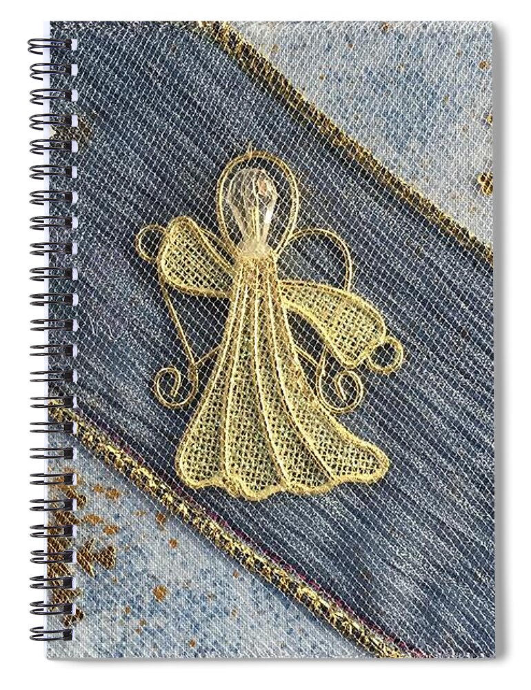 Wings Spiral Notebook featuring the mixed media Wings by Vivian Aumond