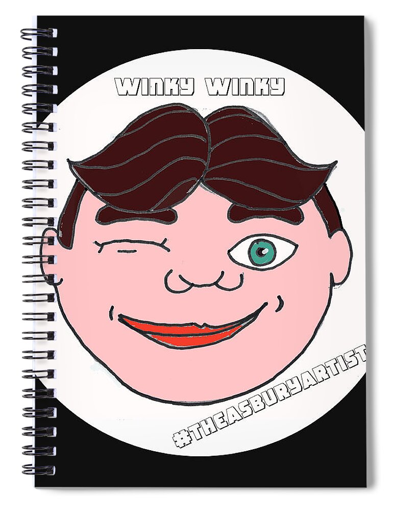 Tillie Spiral Notebook featuring the painting Winky Winky by Patricia Arroyo