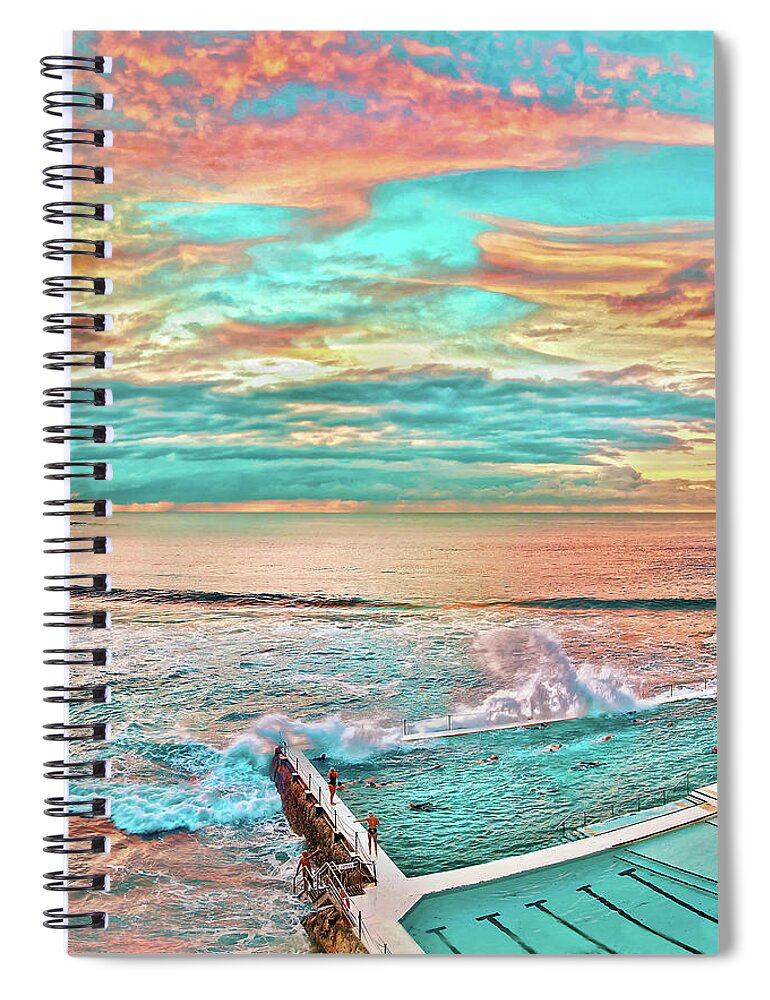 Bondi Beach Spiral Notebook featuring the photograph Winter Bergers by Az Jackson