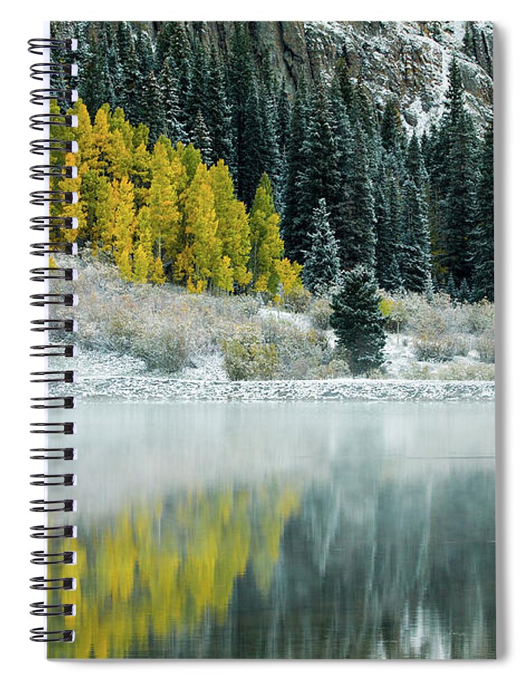 Winter Spiral Notebook featuring the photograph Winter Fresh Fall by Wesley Aston