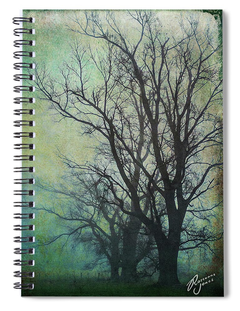 Tree Spiral Notebook featuring the photograph Winter Gloom by Roseanne Jones