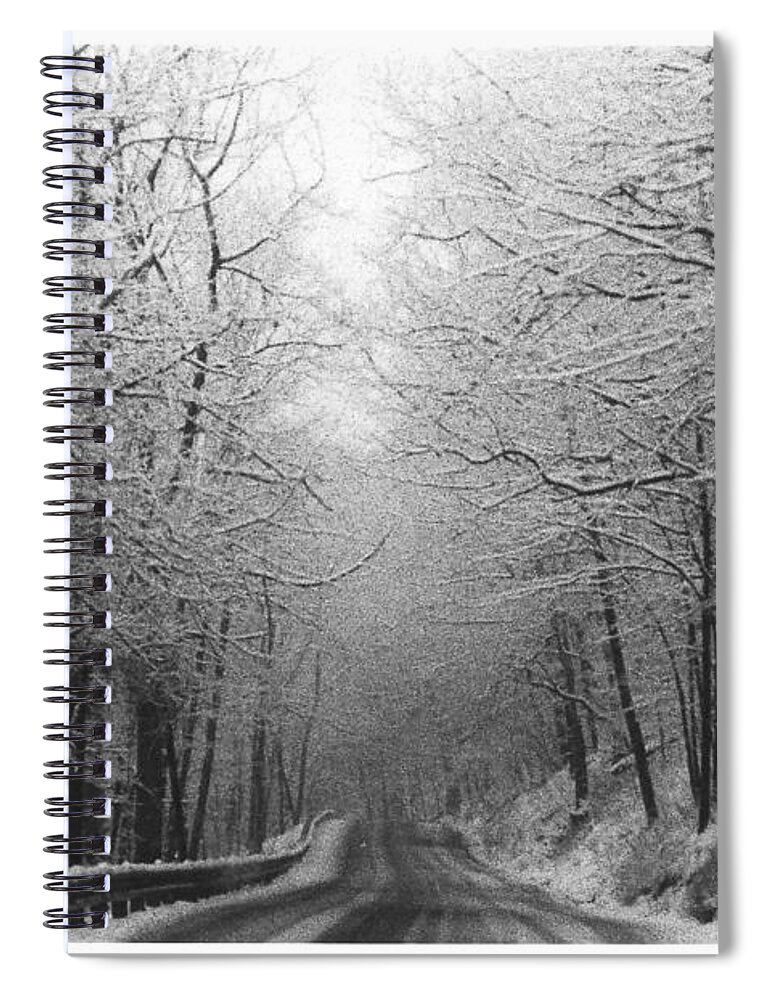 Winter Spiral Notebook featuring the photograph Winter Rt 528 by Mary Kobet