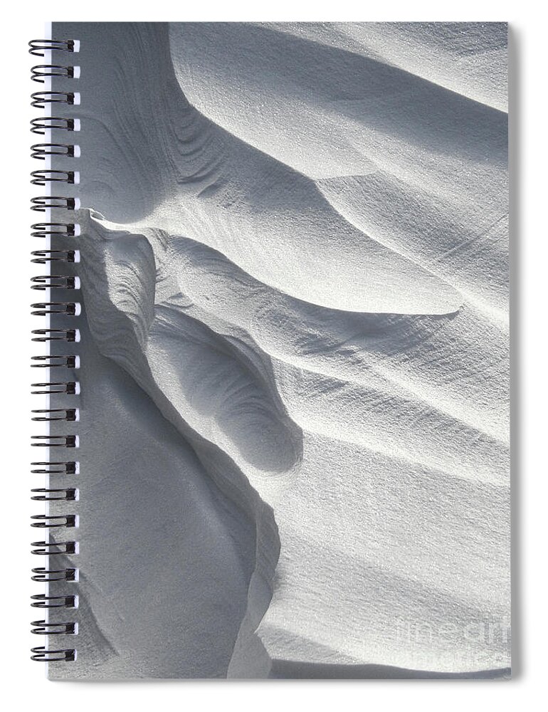Winter Spiral Notebook featuring the photograph Winter Snow Drift Sculpture by Phil Perkins