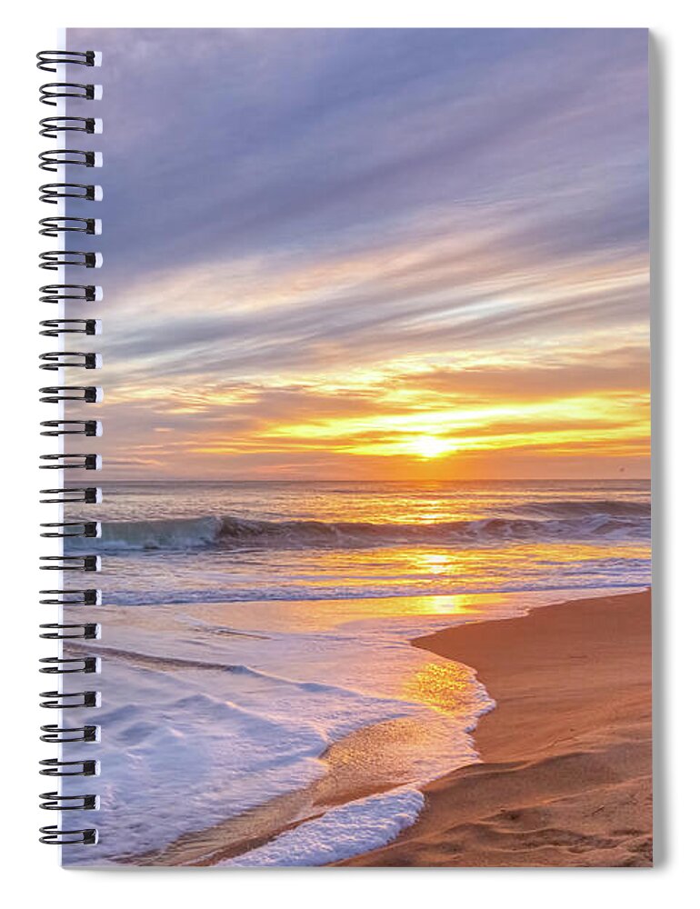 Virginia Spiral Notebook featuring the photograph Winter Sunrise at Sandbridge by Donna Twiford