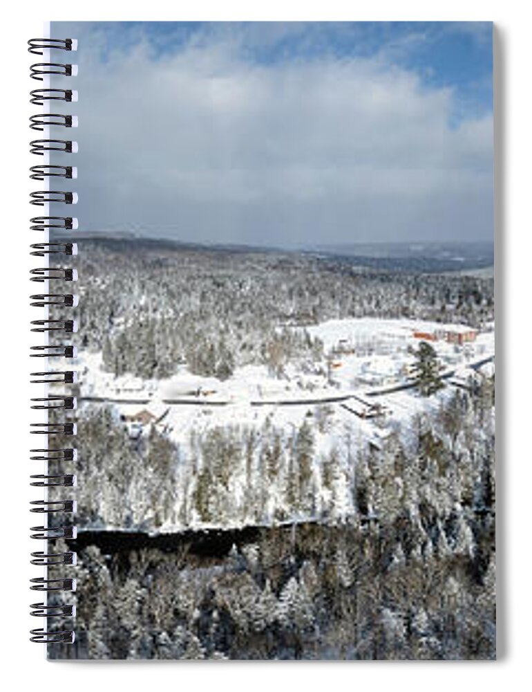 Nature Spiral Notebook featuring the photograph Winter View of Pittsburg Village, New Hampshire #2 by John Rowe