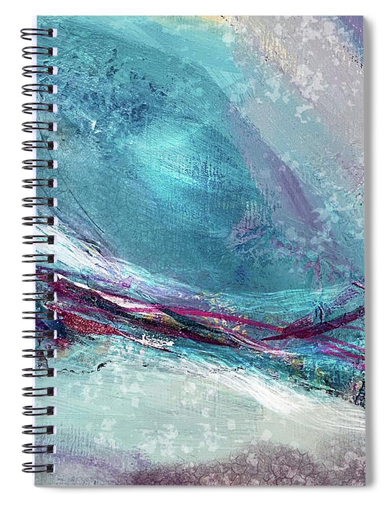 Symbols Spiral Notebook featuring the painting Winter's Caress by Diane Maley