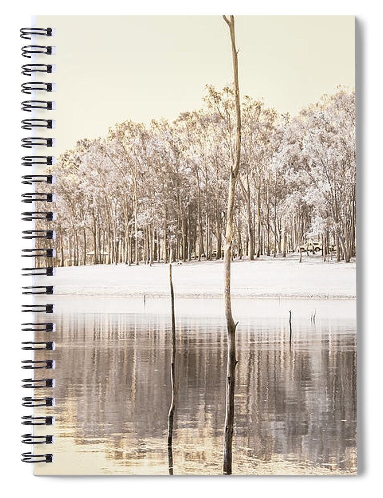 Landscape Spiral Notebook featuring the photograph Winters edge by Jorgo Photography