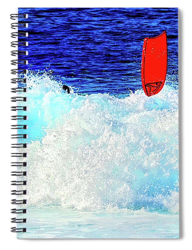  Water Spiral Notebook featuring the photograph Wipe Out by David Lawson