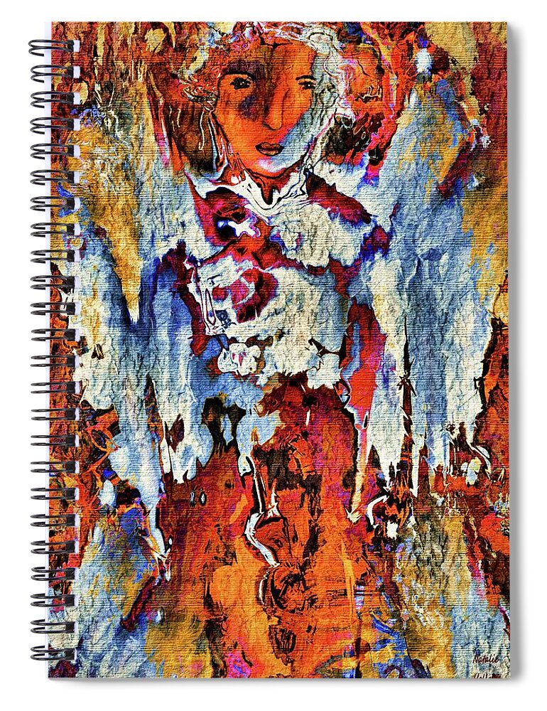 Angels Spiral Notebook featuring the painting Wisdom Angel by Natalie Holland
