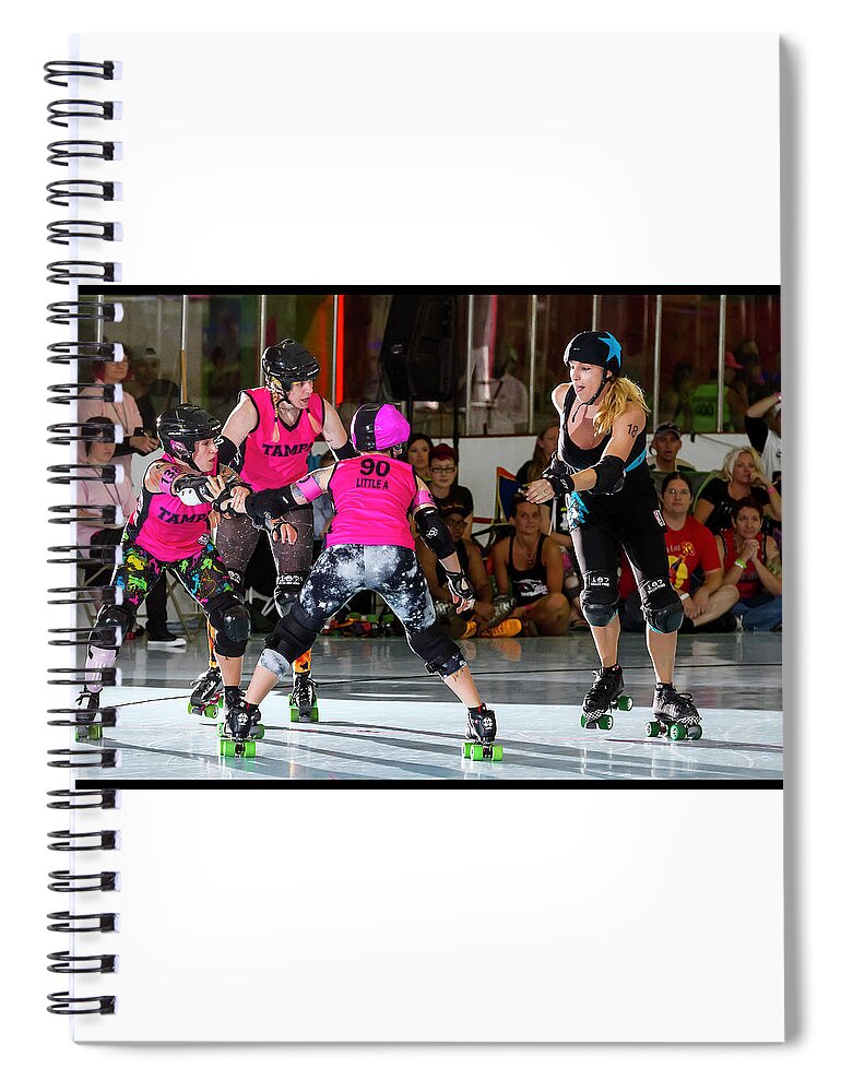 Roller Derby Spiral Notebook featuring the photograph Women Who Fly #9 by Christopher W Weeks