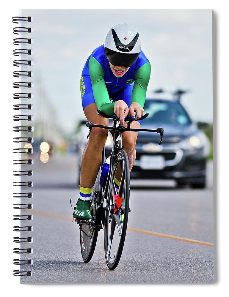 Ontario Spiral Notebook featuring the photograph Womens Individual Time Trial No 4 by Brian Carson