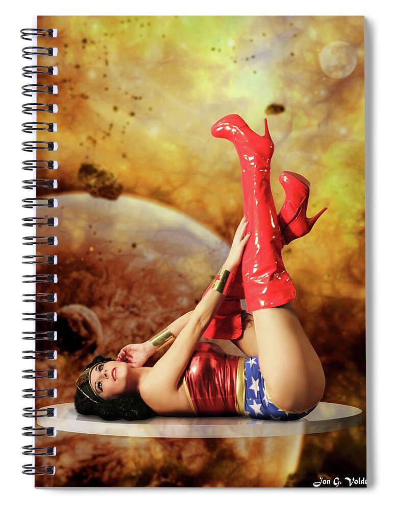 Wonder Woman Spiral Notebook featuring the photograph Wonder Woman by Jon Volden