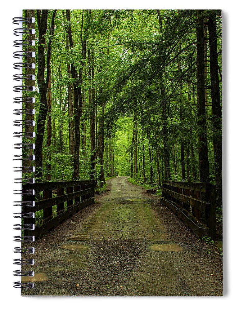 Great Smoky Mountains National Park Spiral Notebook featuring the photograph Wooded Path by Melissa Southern
