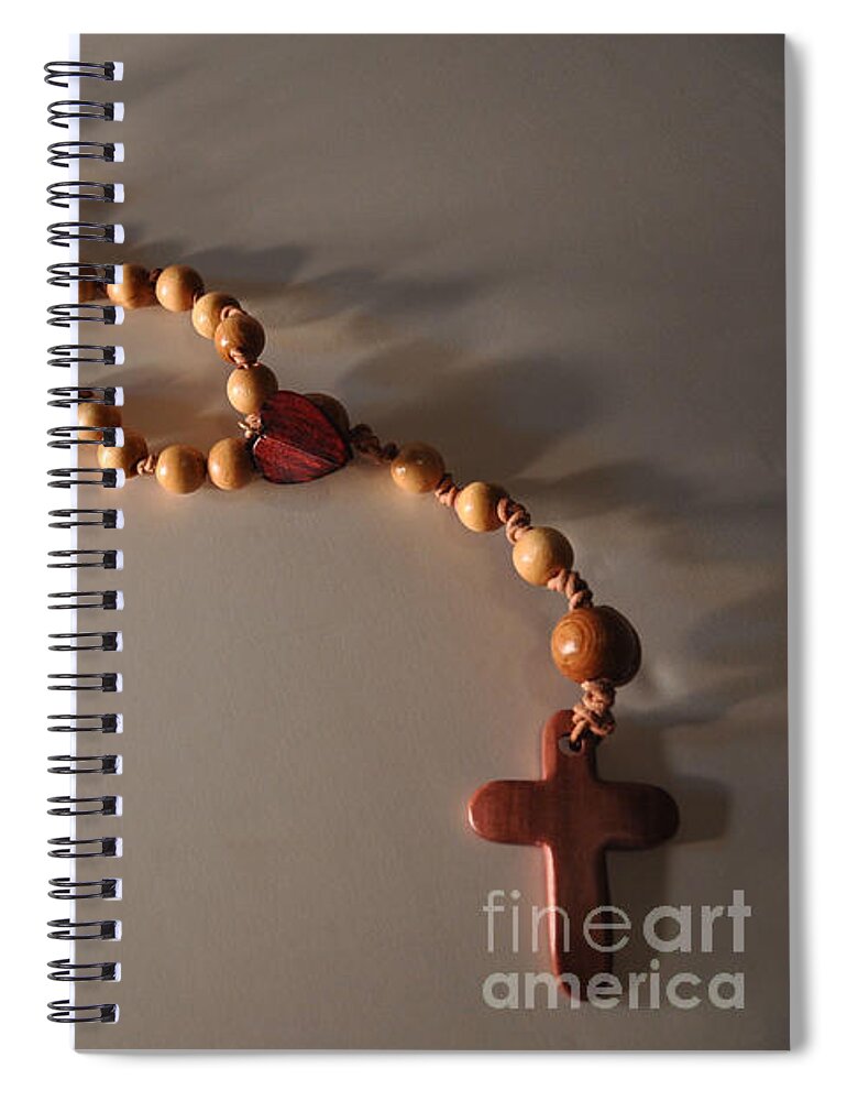 Color Spiral Notebook featuring the sculpture Woods Rosary Mixed Media Assemblage Sculpture by Leigh N Eldred