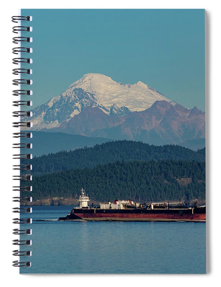 Tanker Spiral Notebook featuring the photograph Working Hard by Tim Dussault