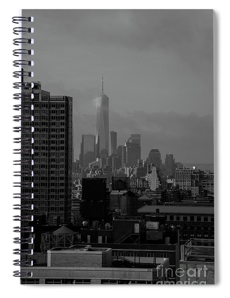 Joshua Mimbs Spiral Notebook featuring the photograph World Trade Center by FineArtRoyal Joshua Mimbs
