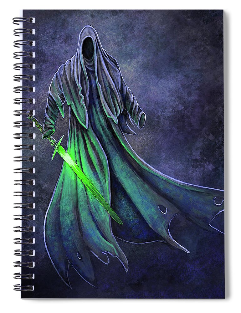 Wraith Spiral Notebook featuring the digital art Wraith by Aaron Spong