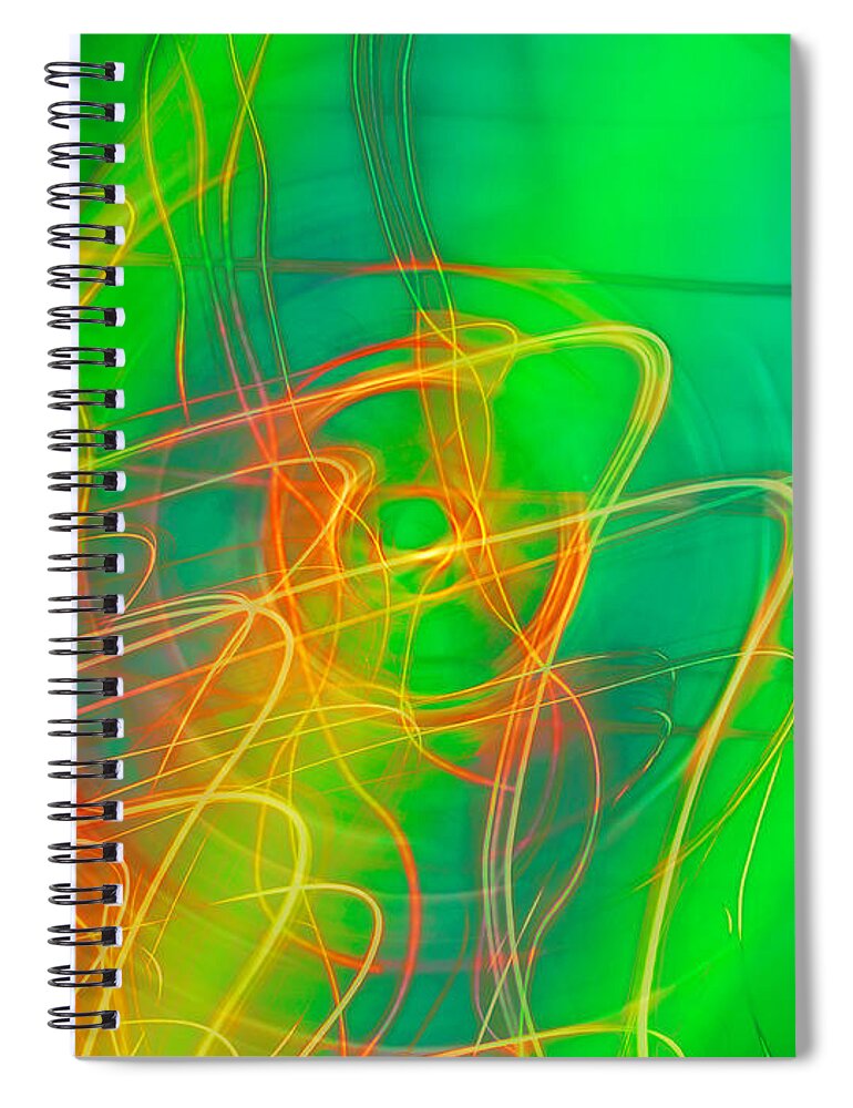 Digital Photography Spiral Notebook featuring the photograph Write Light rainbow by Luc Van de Steeg