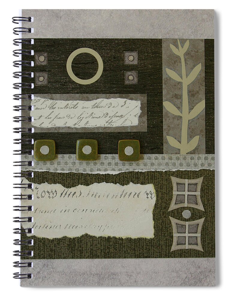 Mixed-media Spiral Notebook featuring the mixed media Writer's Block by MaryJo Clark