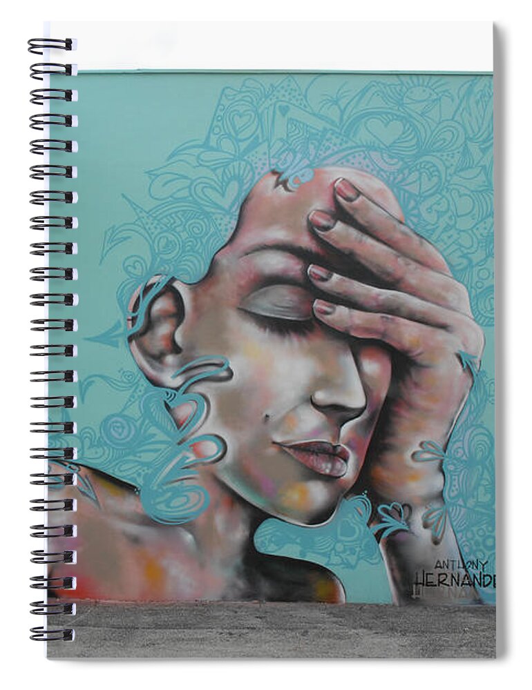 Graffiti Spiral Notebook featuring the photograph Wynwood Art District Mural, Miami, Florida by Earth And Spirit