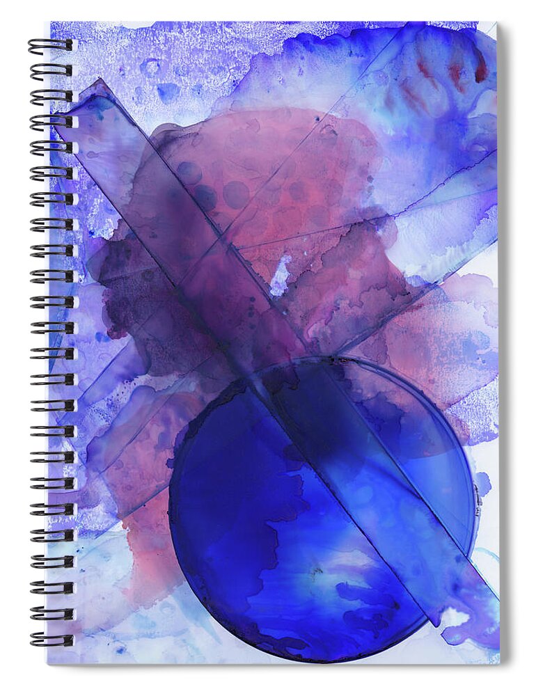 Blue Spiral Notebook featuring the painting X Marks the Spot by Christy Sawyer