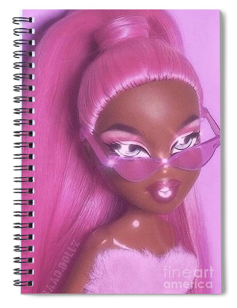 Y2k Aesthetic Pink Bratz Doll Spiral Notebook by Price Kevin - Pixels