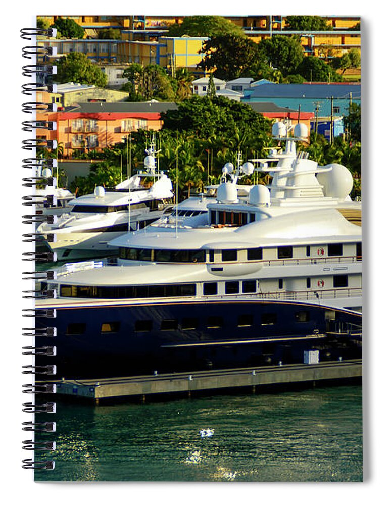 Yachts Spiral Notebook featuring the photograph Yachts by AE Jones