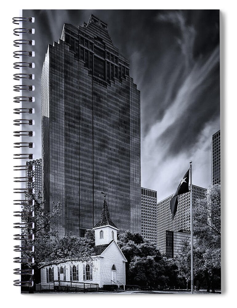 Architecture Spiral Notebook featuring the photograph Ye Cannot Serve God And Mammon by Mike Schaffner