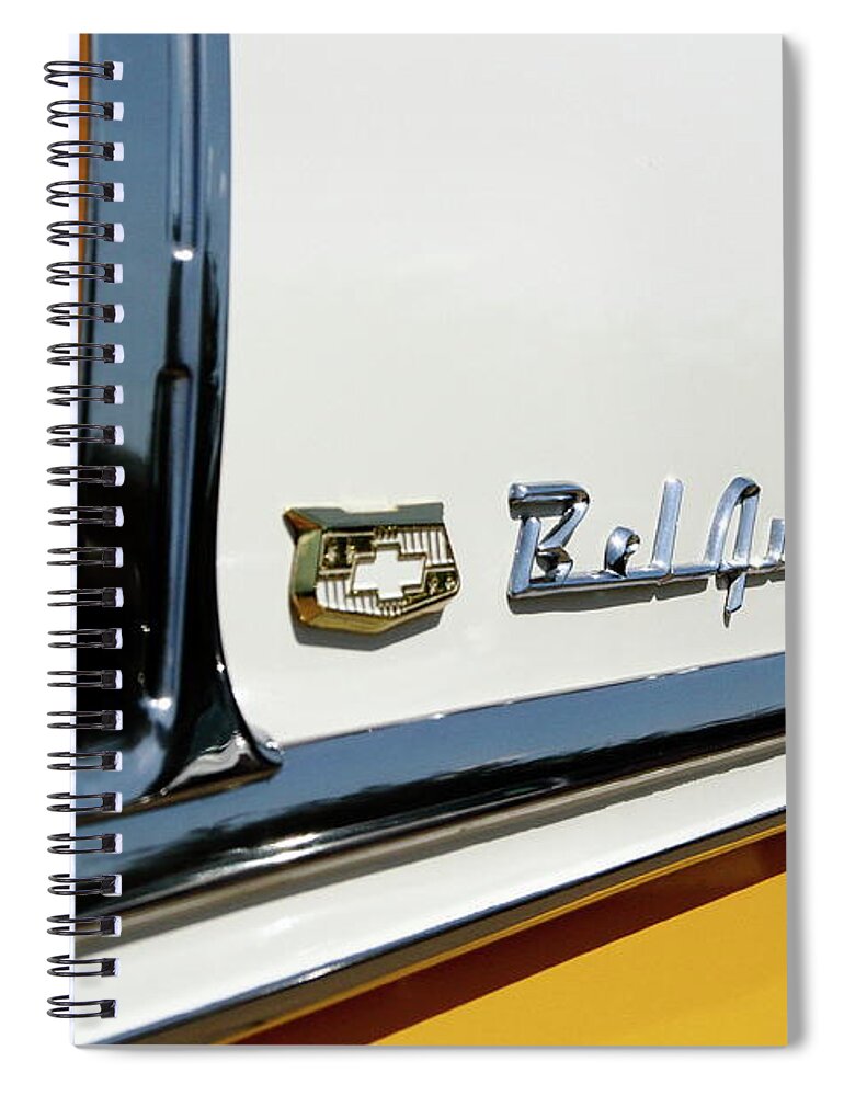 Chevy Bel Air Spiral Notebook featuring the photograph Yellow Bel by Lens Art Photography By Larry Trager