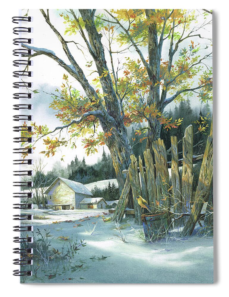 Michael Humphries Spiral Notebook featuring the painting Yellow Bird by Michael Humphries