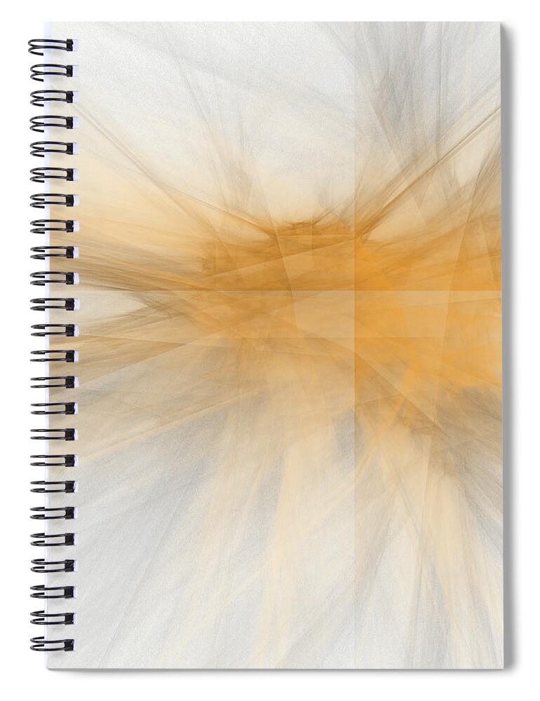 Rick Drent Spiral Notebook featuring the digital art Yellow Chrystalene by Rick Drent