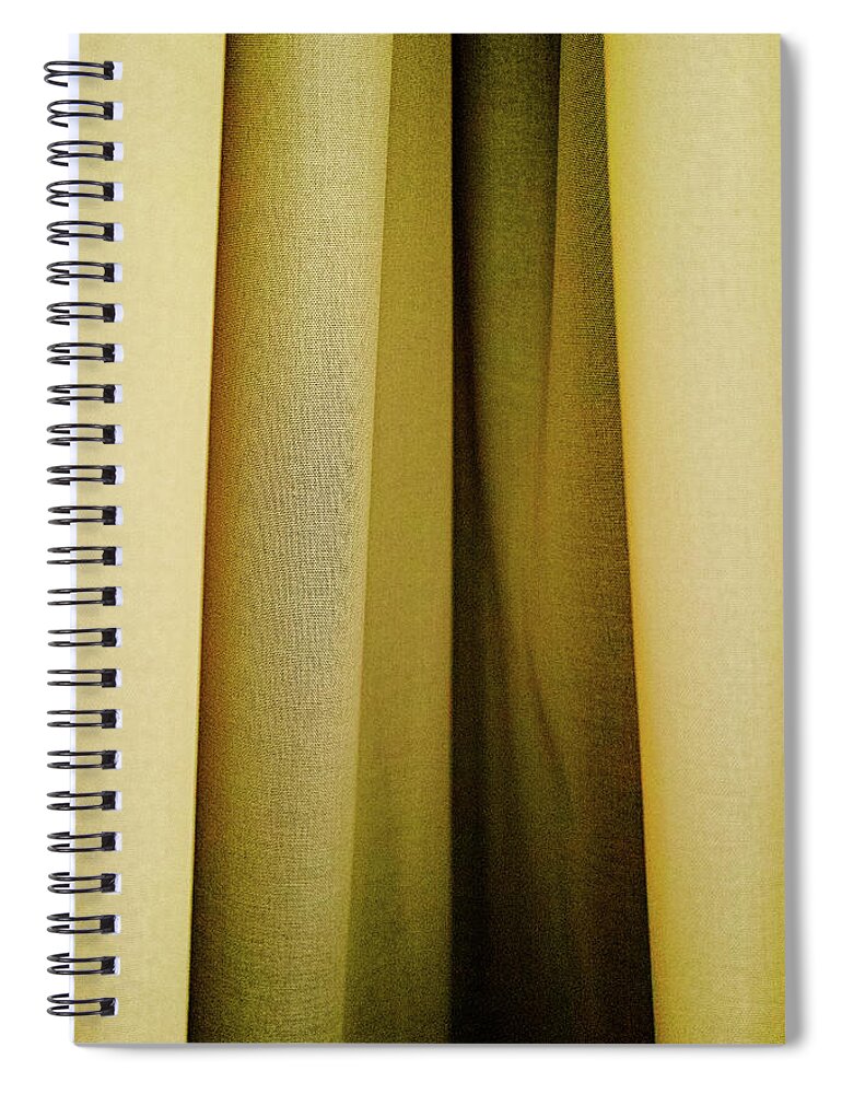 Srshilling Spiral Notebook featuring the photograph Yellow Curtains by Stephen Russell Shilling