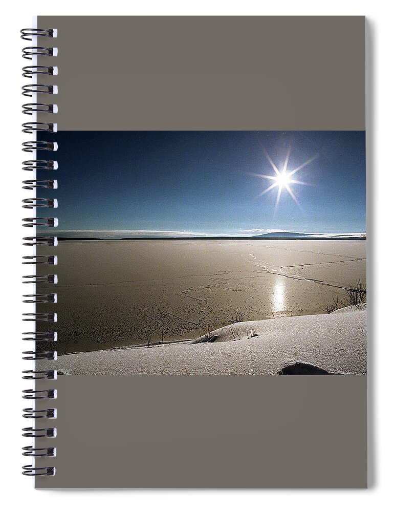 Yellowstone Spiral Notebook featuring the photograph Yellowstone Lake by Jim Mathis