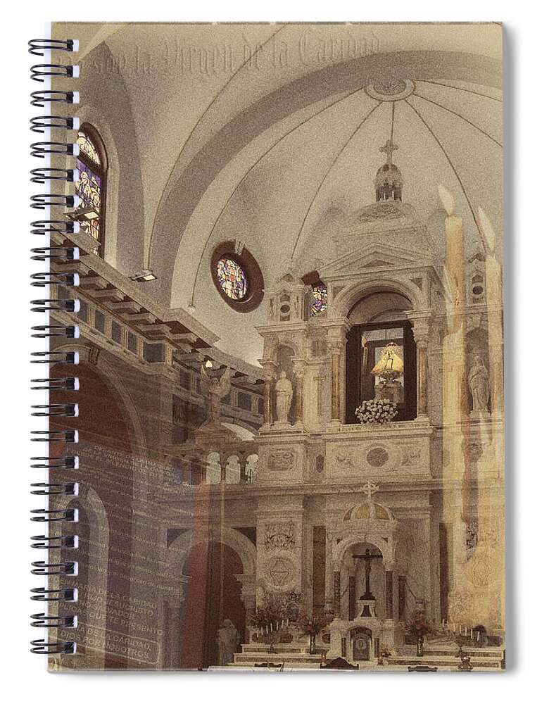 Basilica Spiral Notebook featuring the photograph Yo soy la Virgen de la Caridad by M Kathleen Warren