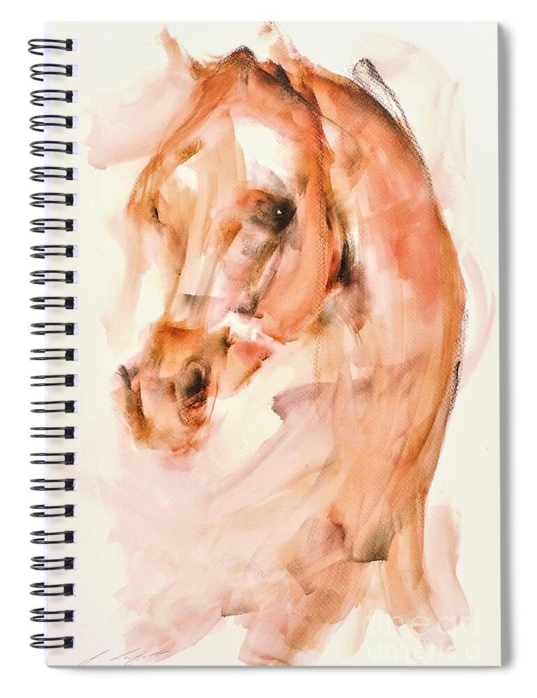 Equestrian Painting Spiral Notebook featuring the painting Yorik by Janette Lockett