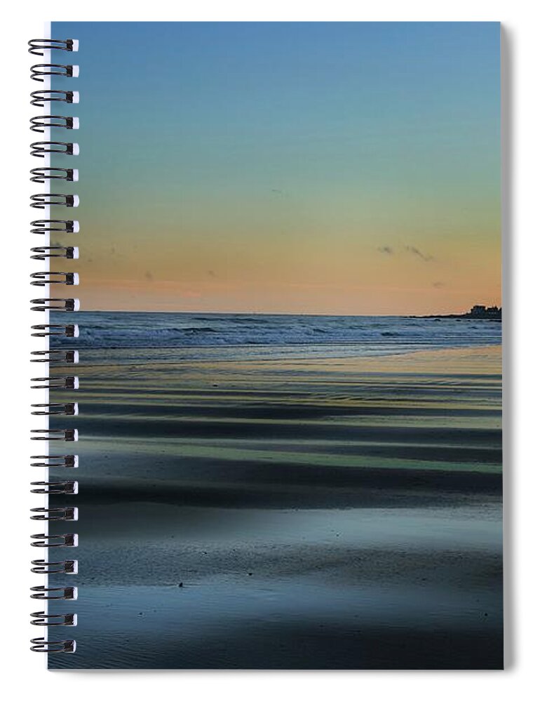 Sunset Spiral Notebook featuring the photograph York Beach, Maine by Marcia Lee Jones