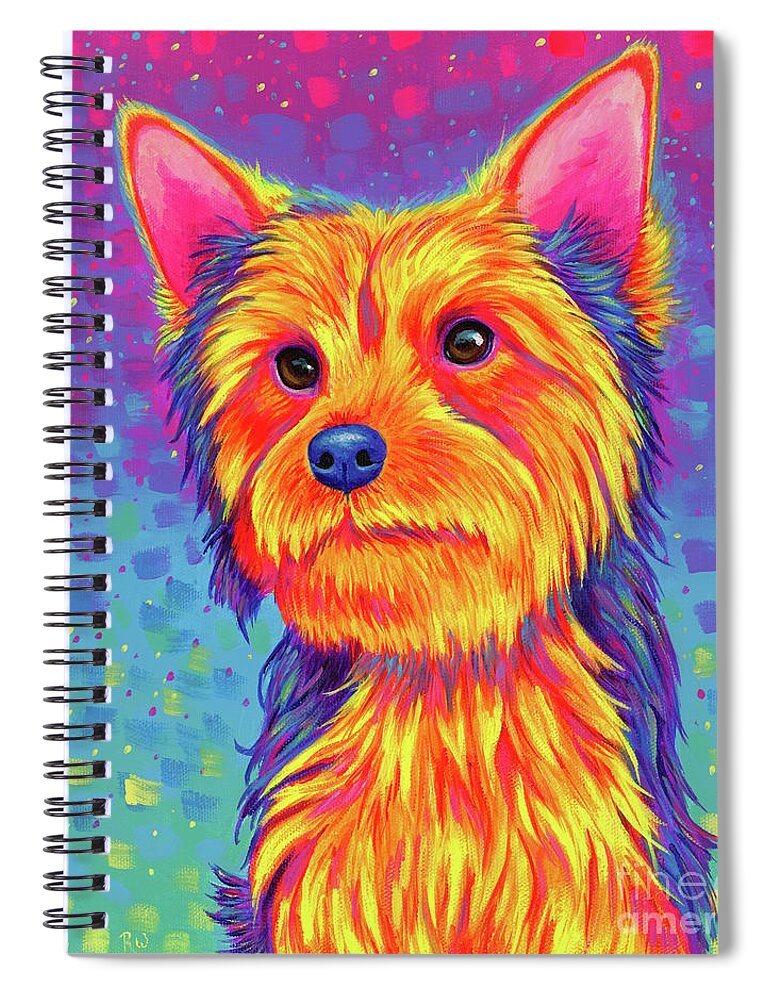 Dog Spiral Notebook featuring the painting Yorkshire Terrier by Rebecca Wang