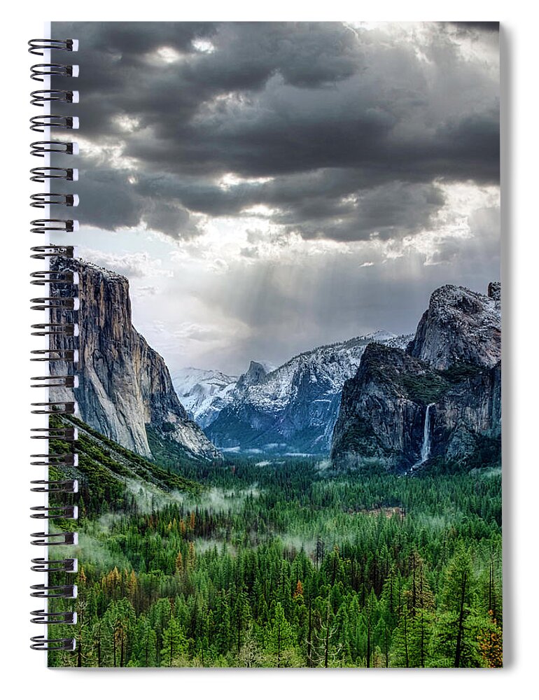 Landscape Spiral Notebook featuring the photograph Yosemite Tunnel View by Romeo Victor
