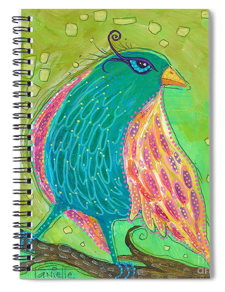 Bird Painting Spiral Notebook featuring the painting You Are My Wings by Tanielle Childers