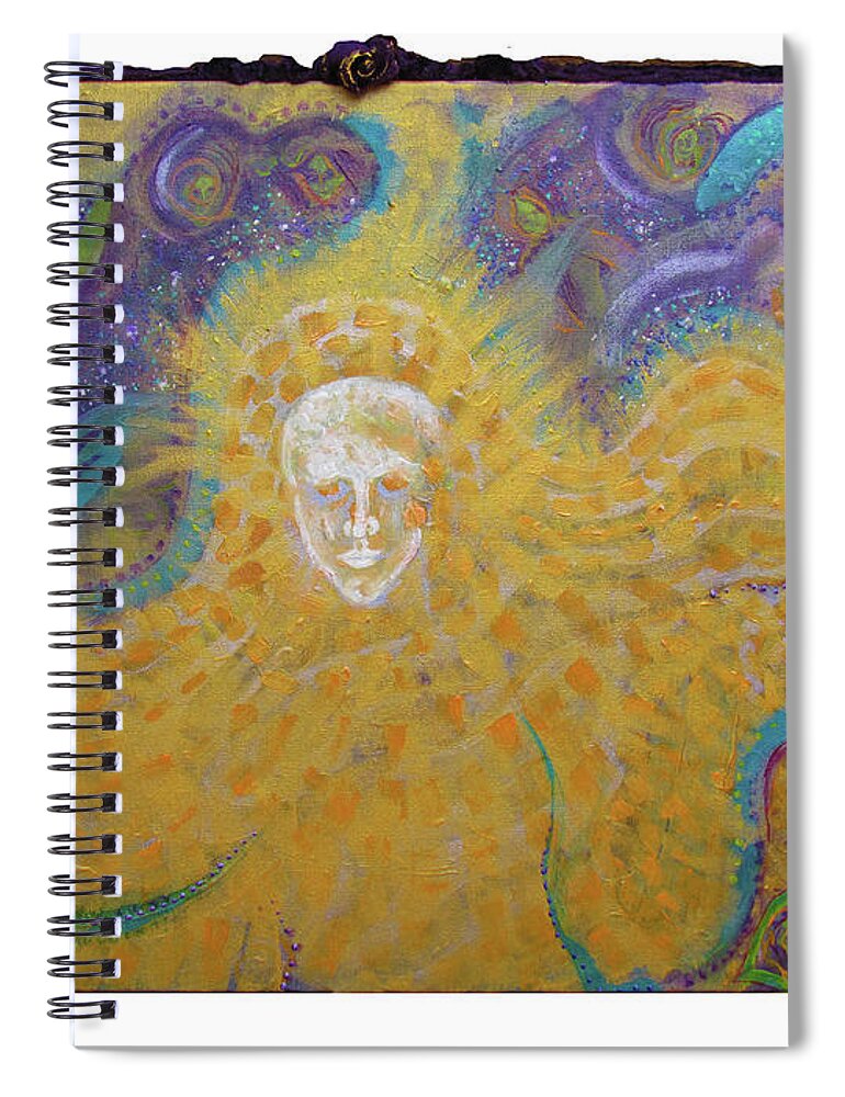 Not Alone Spiral Notebook featuring the painting You Are Not Alone by Feather Redfox