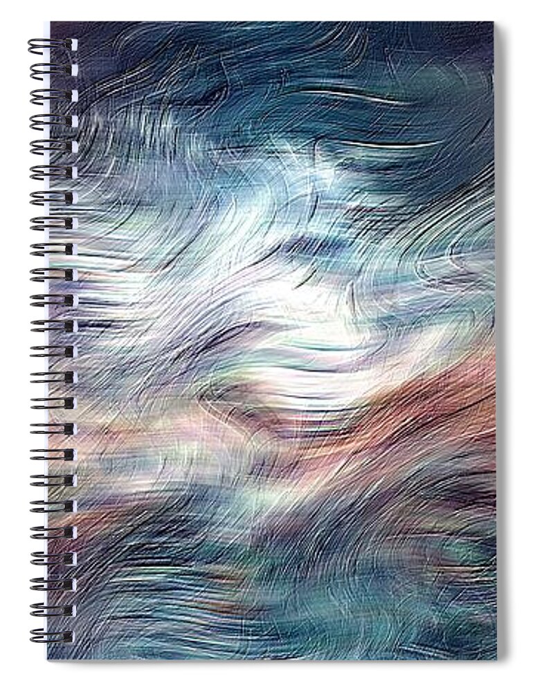 Sun Spiral Notebook featuring the digital art Young Sun by David Manlove