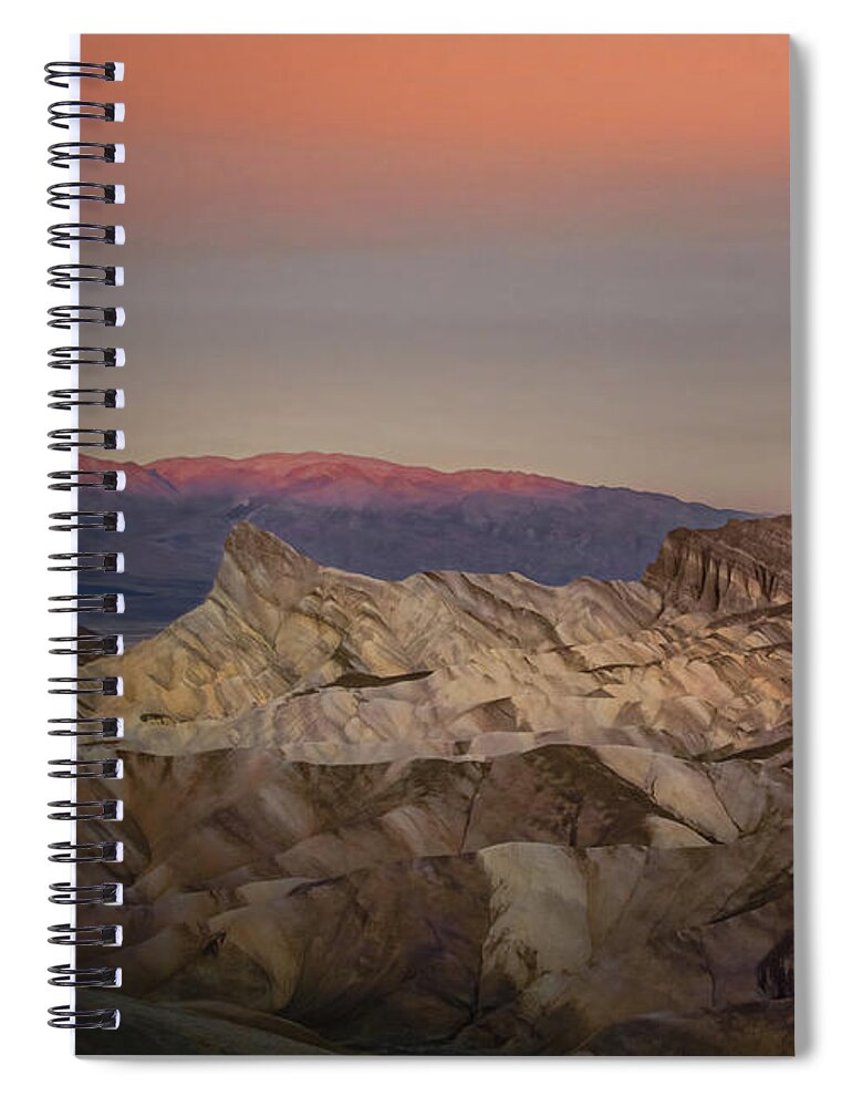 Zabriskie Point Spiral Notebook featuring the photograph Zabriskie Sunrise by Rebecca Herranen