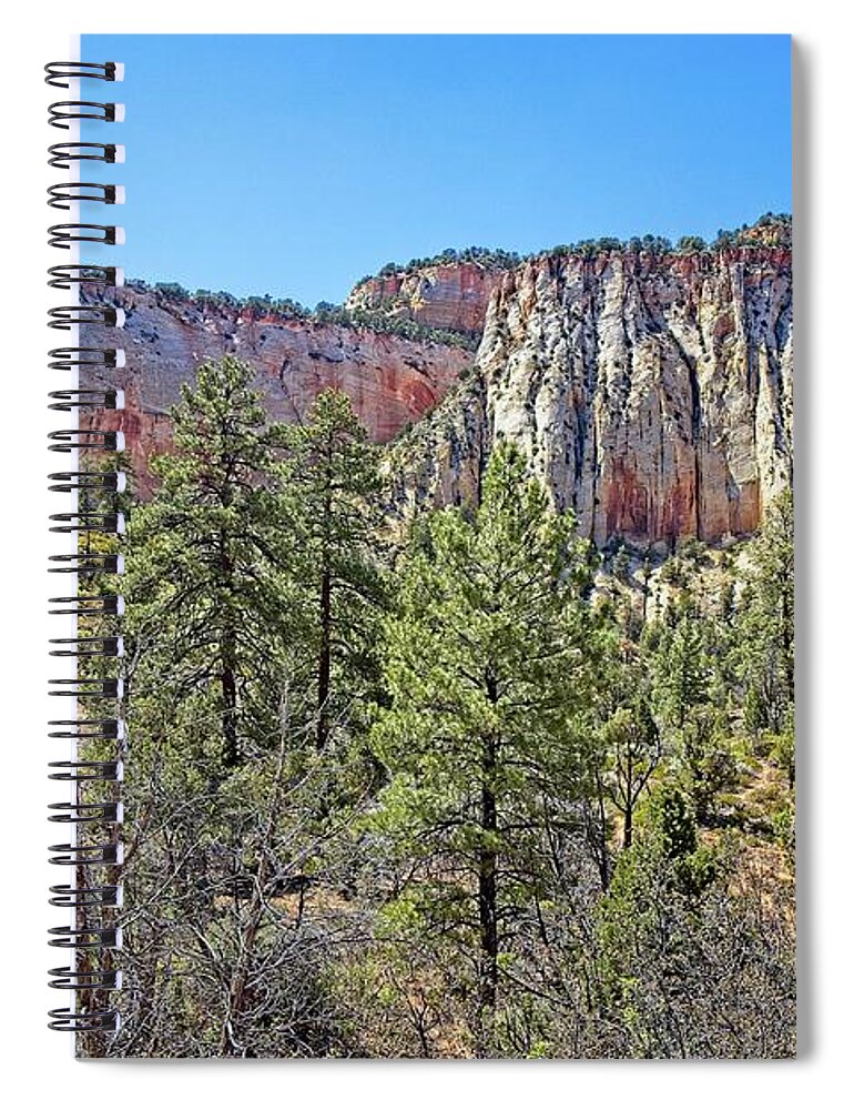Nature Spiral Notebook featuring the photograph Zion's Spectacular Cliffs by Ronald Lutz