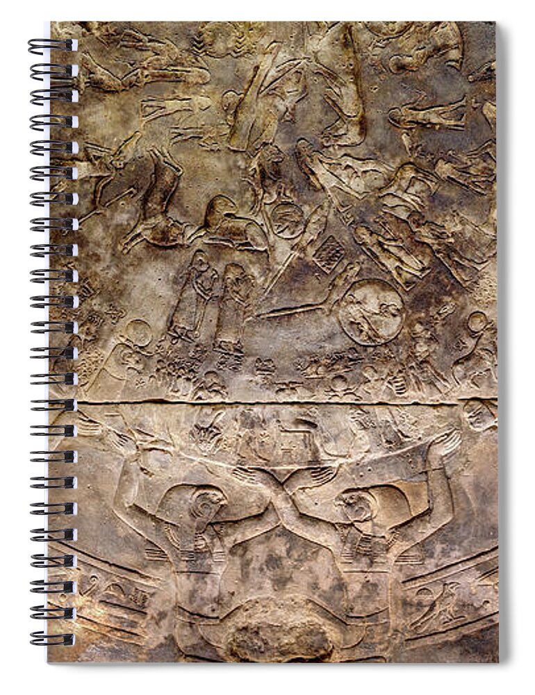 Zodiac Of Dendera Spiral Notebook featuring the photograph Zodiac of Dendera 02 by Weston Westmoreland
