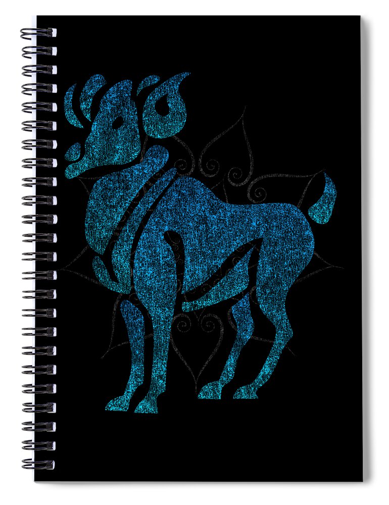 Funny Spiral Notebook featuring the digital art Zodiac Sign Pisces by Flippin Sweet Gear