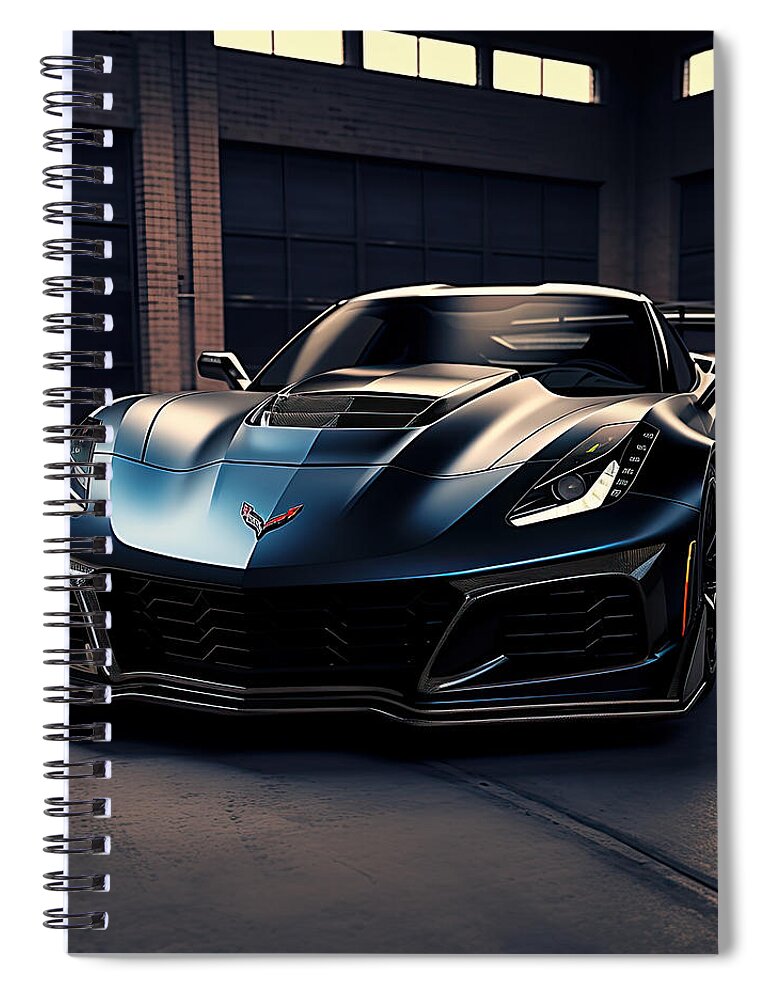 Zr1 Spiral Notebook featuring the photograph ZR1 Photography by Lourry Legarde