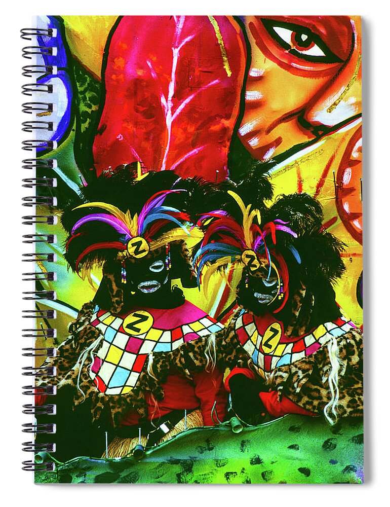 New Orleans Spiral Notebook featuring the photograph Zulu - Mardi Gras Parade, New Orleans by Earth And Spirit