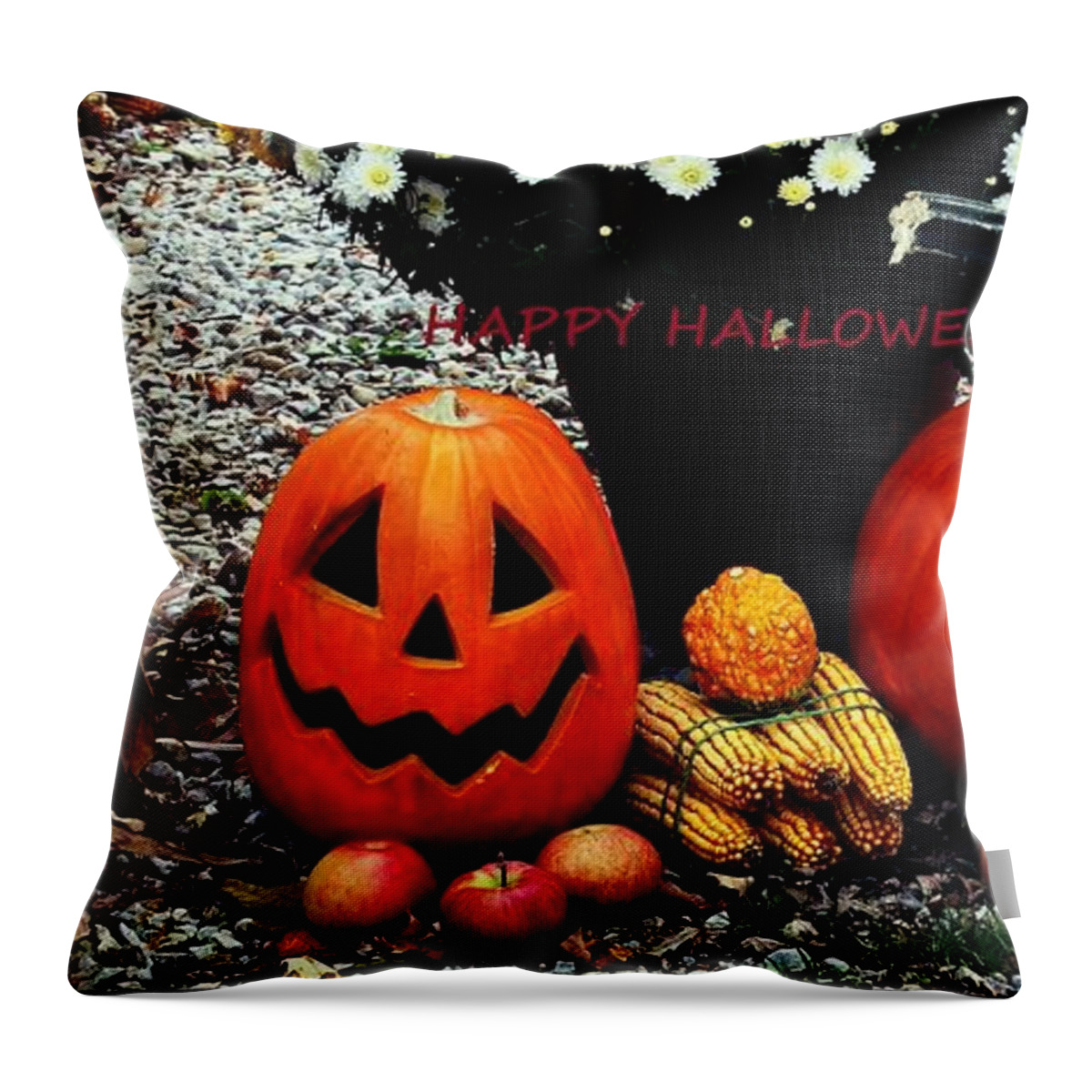 Halloween Throw Pillow featuring the photograph       Halloween by R A W M 