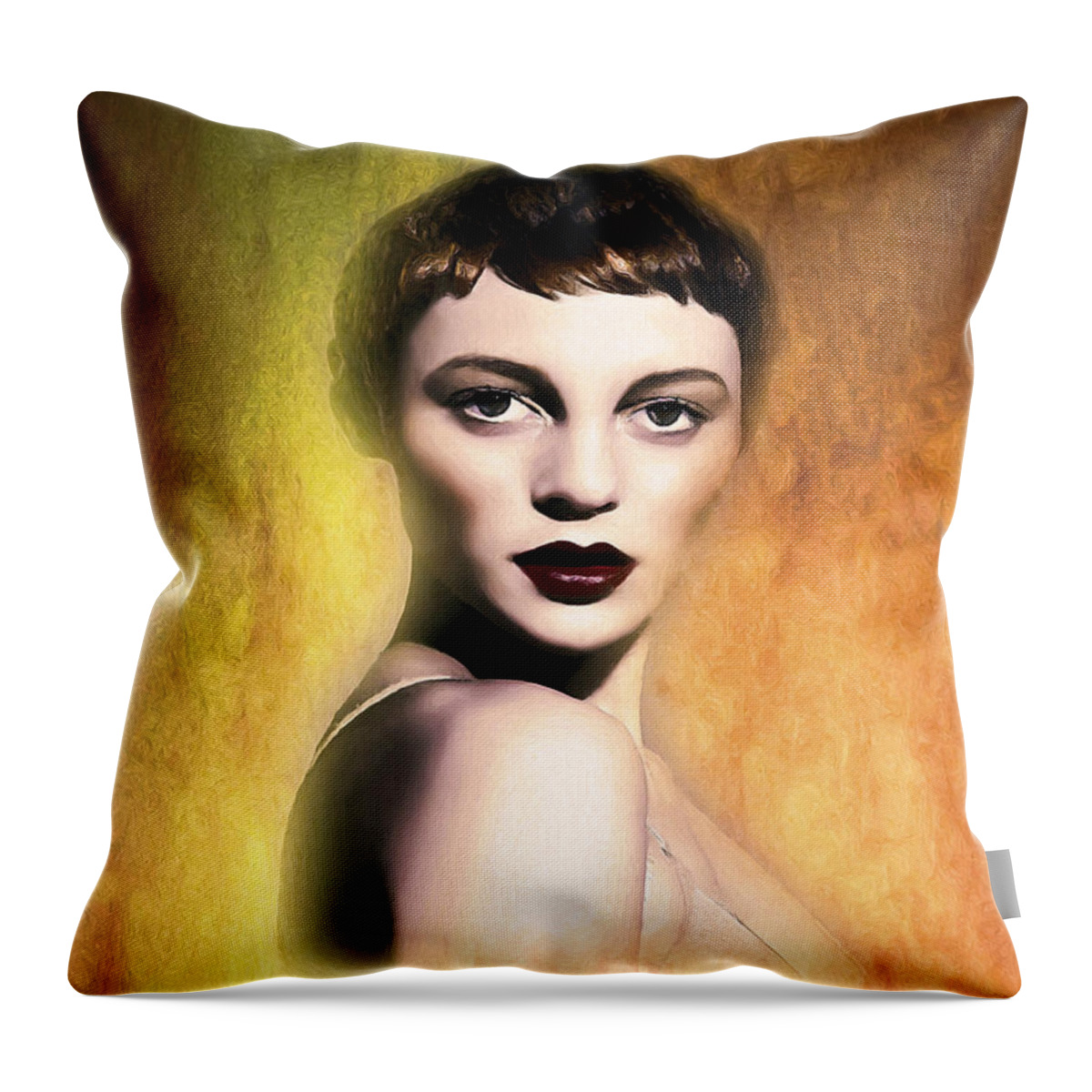 Isabella Throw Pillow featuring the painting A Portrait of Isabella by Tyler Robbins