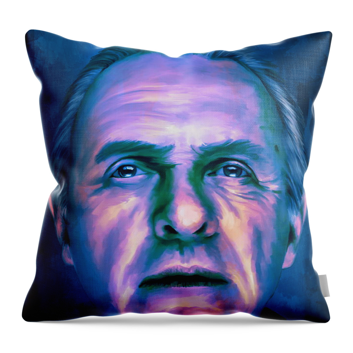 Anthony Throw Pillow featuring the painting Anthony by Andrzej Szczerski
